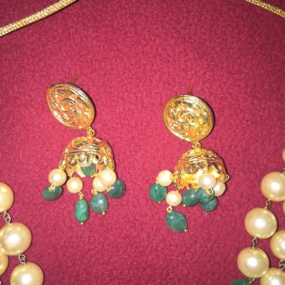 Pearl and emerald necklace - Picture 3 of 4